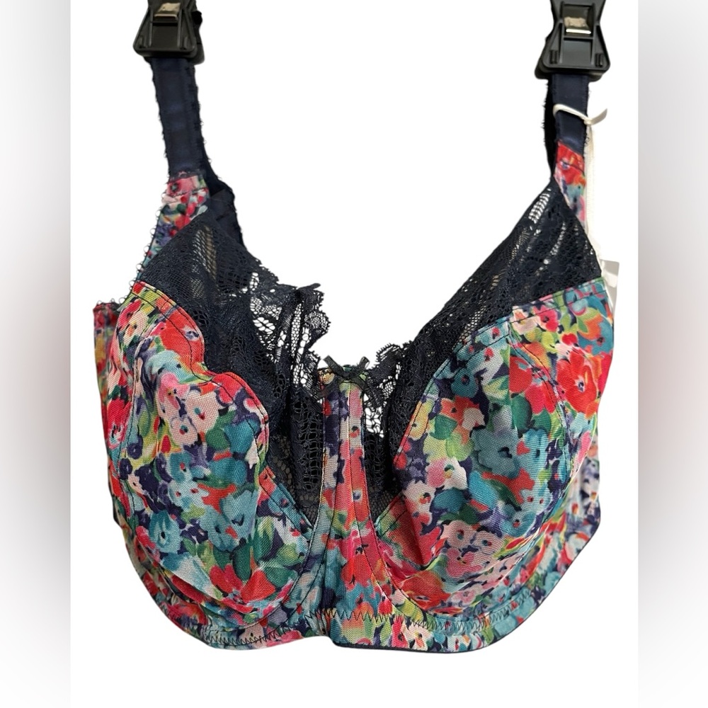 NWT Panache Superbra Size 36HH Beautiful floral design